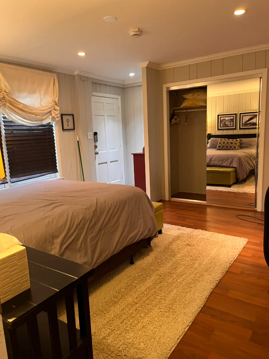 Residential bedroom cleaned and neatly staged