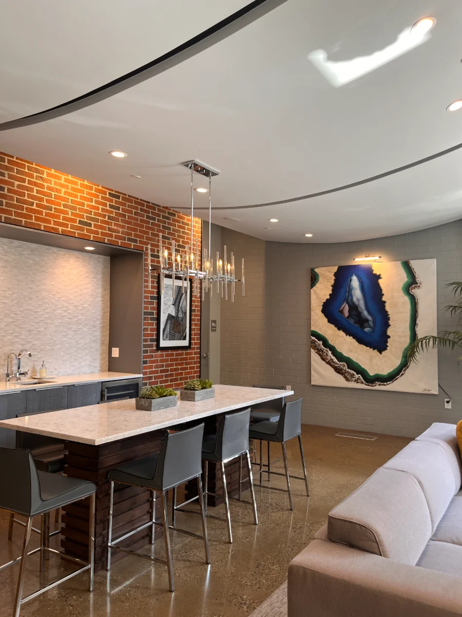 Modern residential kitchen after professional cleaning